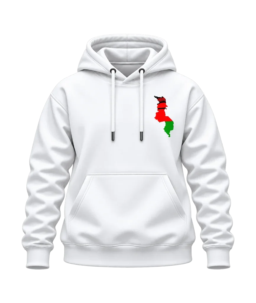 Malawi Map Flag Dual-Print Hoodie