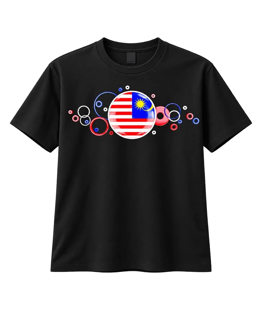 Malaysia Bubble Flag T-Shirt