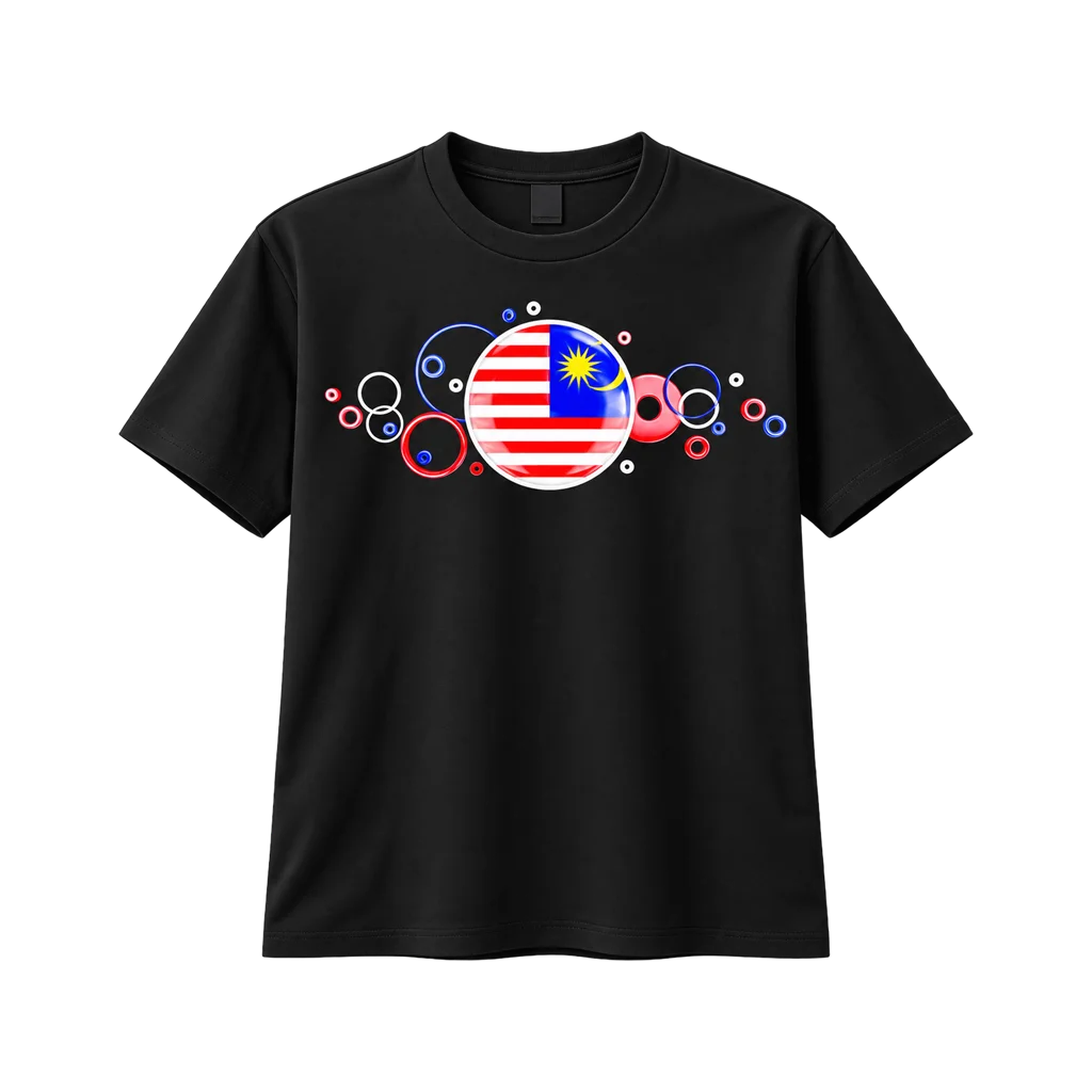 Malaysia Bubble Flag T-Shirt