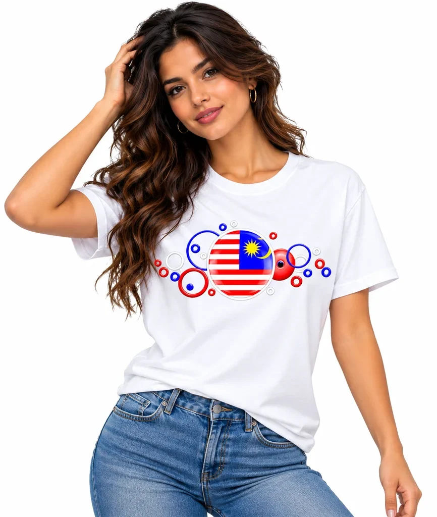 Malaysia Bubble Flag T-Shirt