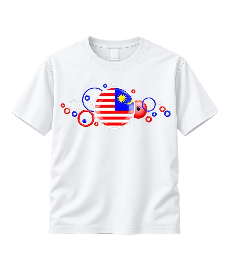 Malaysia Bubble Flag T-Shirt