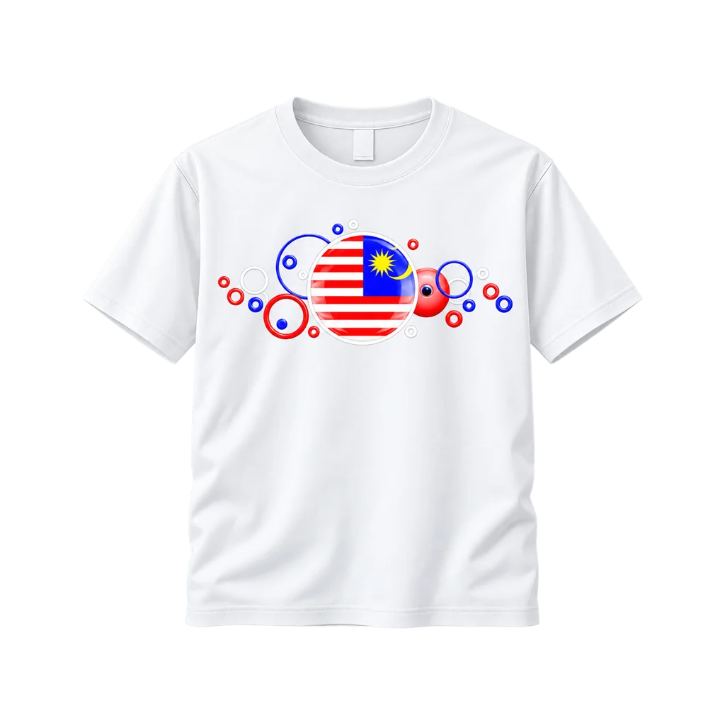 Malaysia Bubble Flag T-Shirt