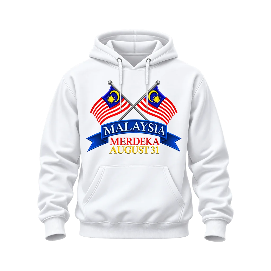 Malaysia Merdeka Day Crossed Flags Hoodie