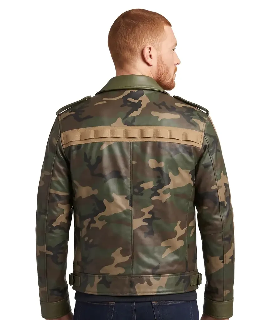 Military Combat Leather Jacket