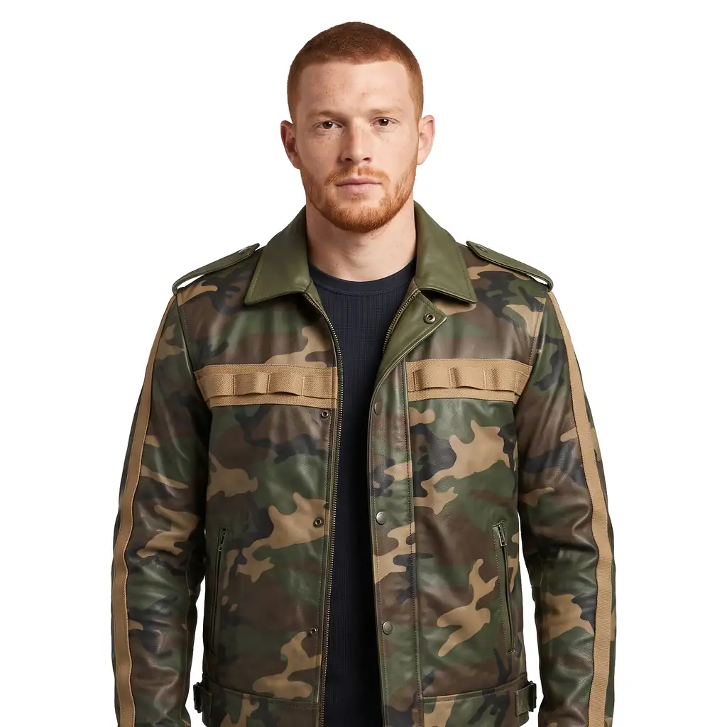 Military Combat Leather Jacket