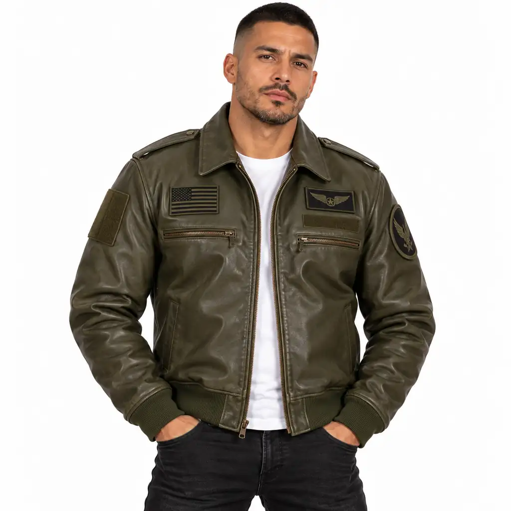 Military Patch Flight Jacket