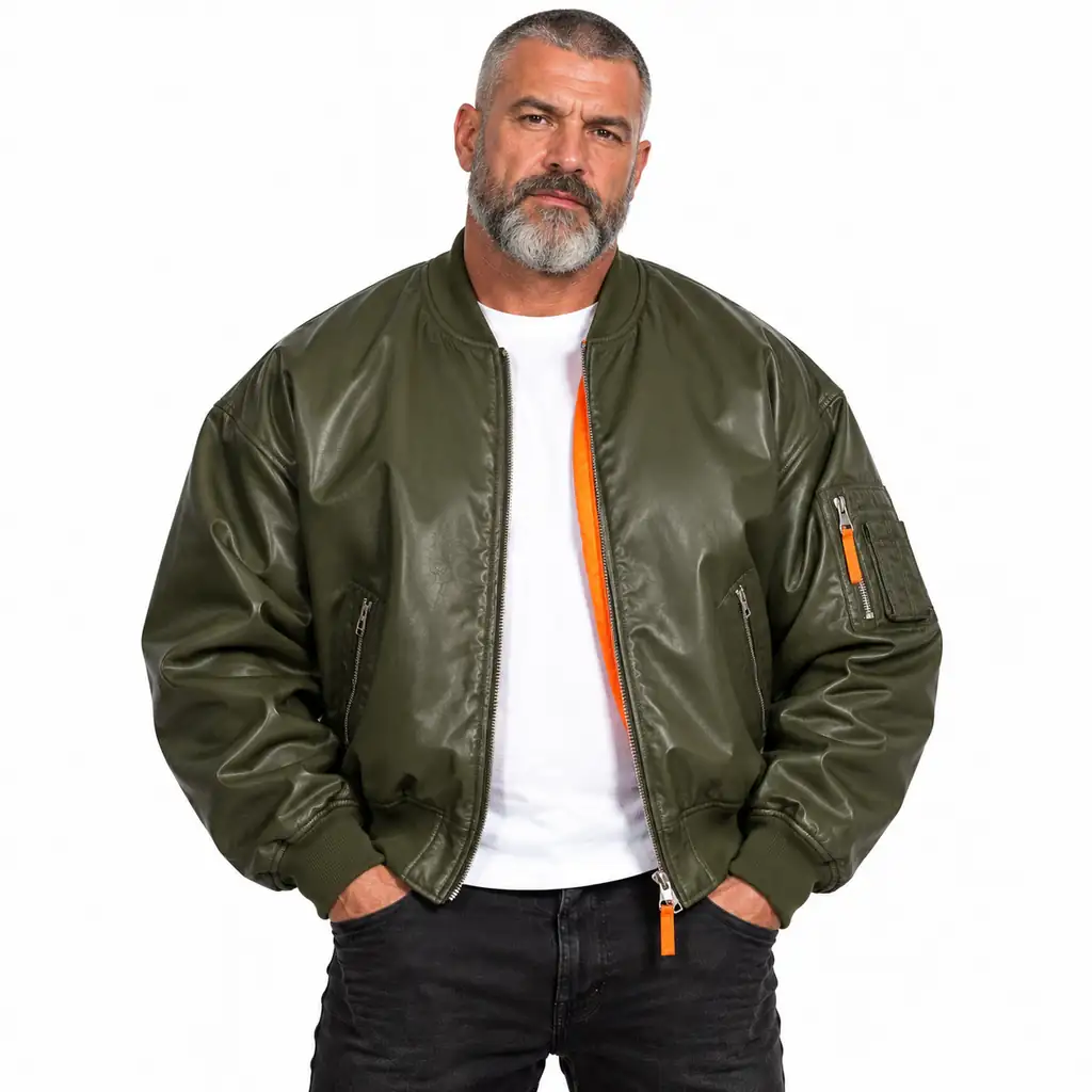 Oversized Military Bomber Jacket