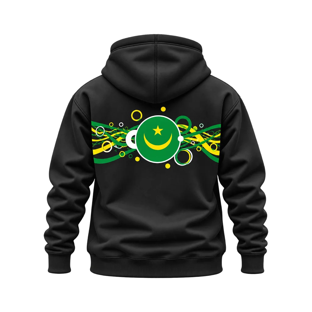 Pakistan Mauritania Flag Dual-Print Hoodie