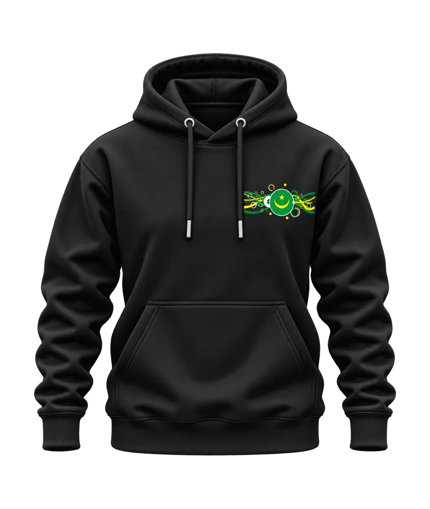 Pakistan Mauritania Flag Dual-Print Hoodie