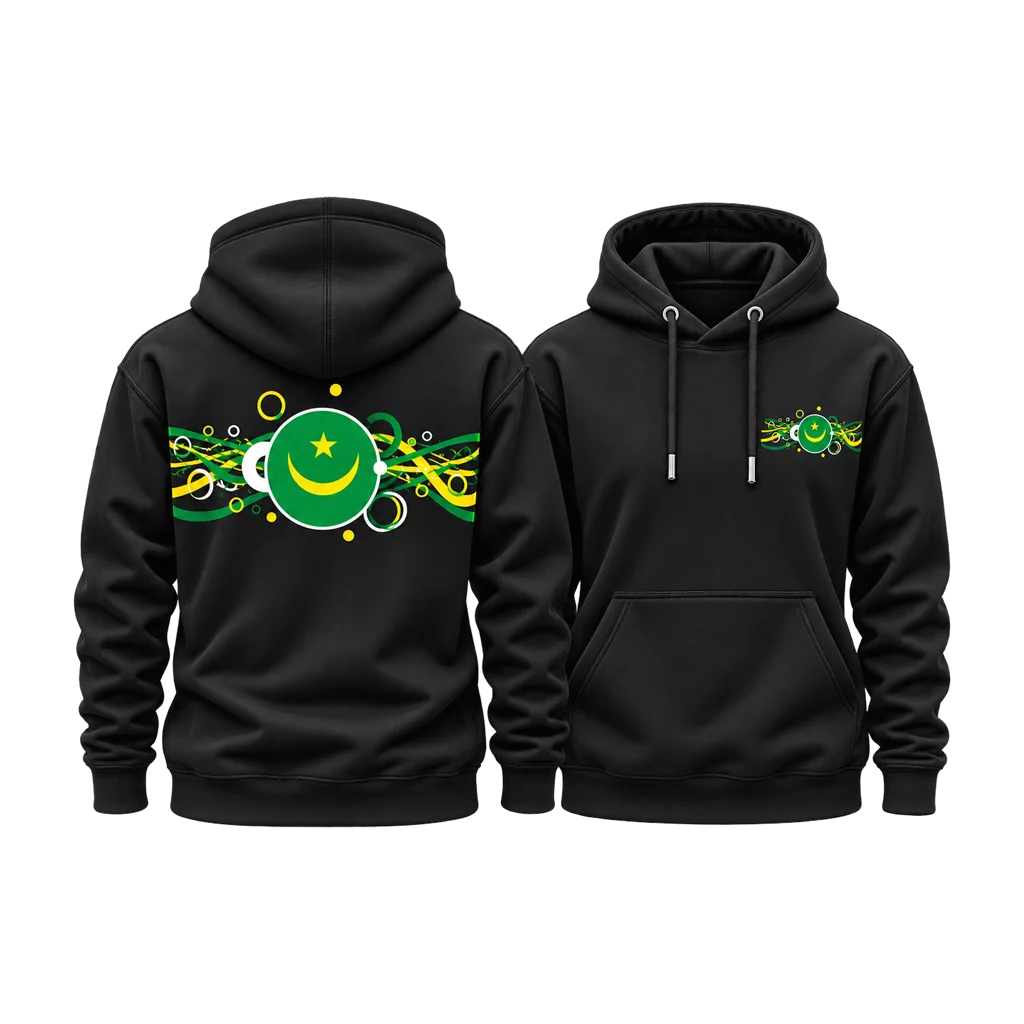 Pakistan Mauritania Flag Dual-Print Hoodie