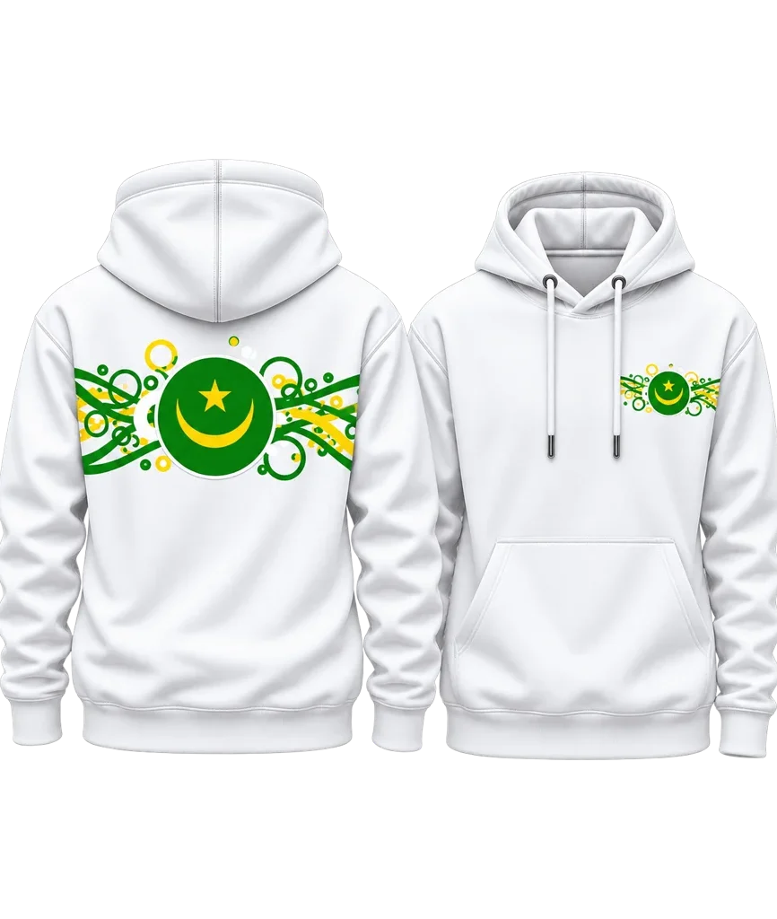 Pakistan Mauritania Flag Dual-Print Hoodie
