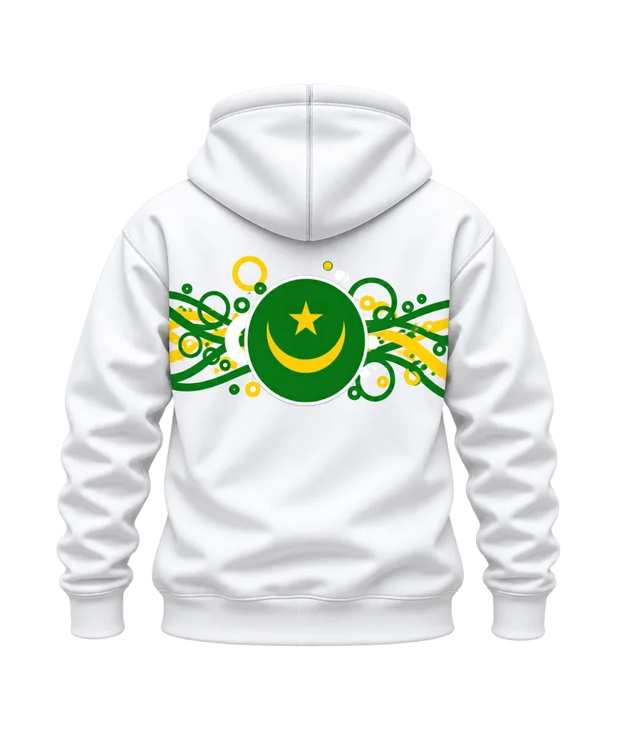 Pakistan Mauritania Flag Dual-Print Hoodie