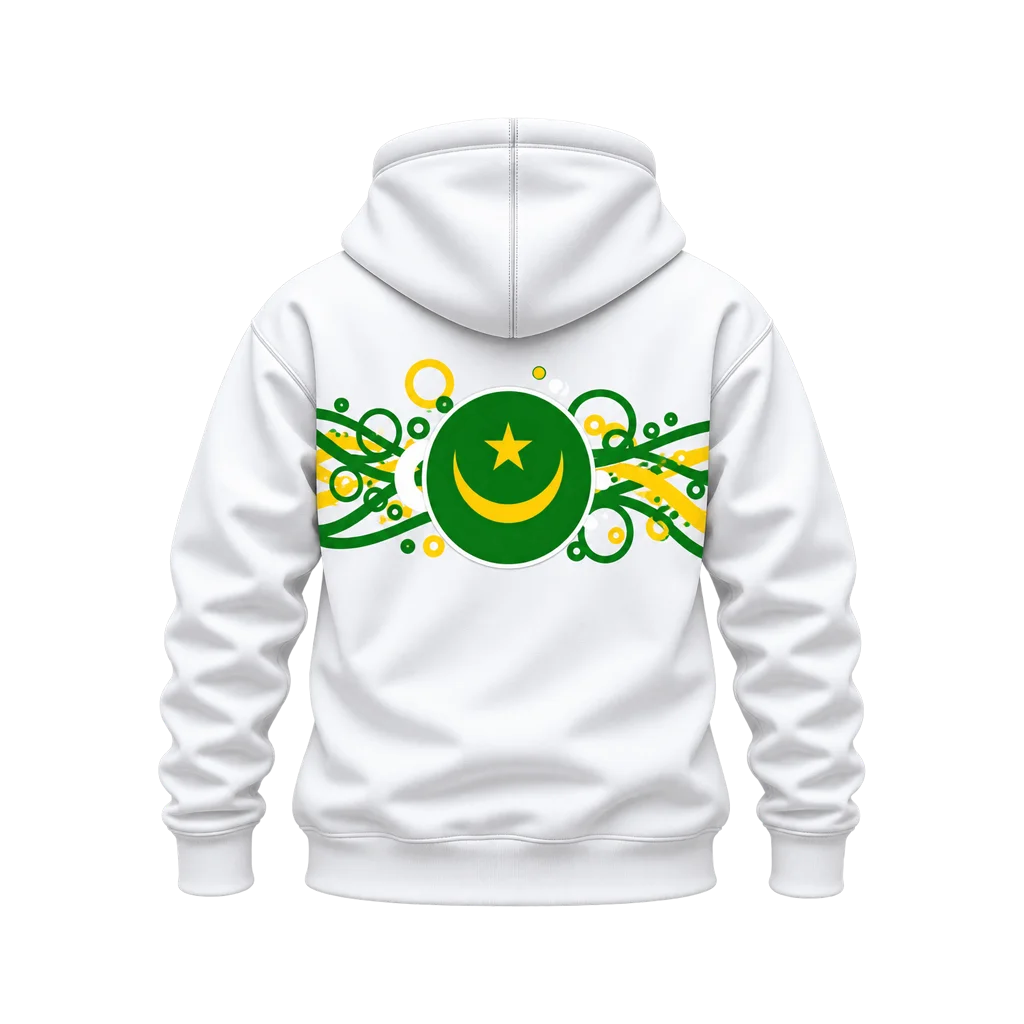 Pakistan Mauritania Flag Dual-Print Hoodie
