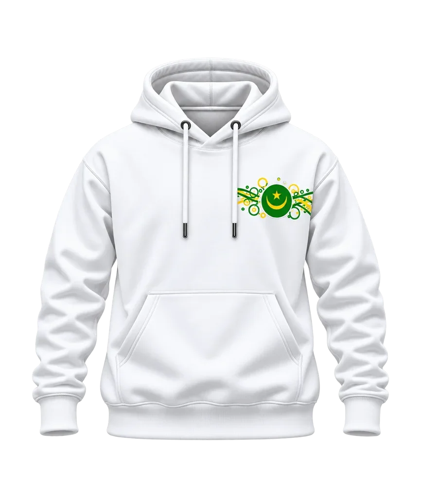 Pakistan Mauritania Flag Dual-Print Hoodie