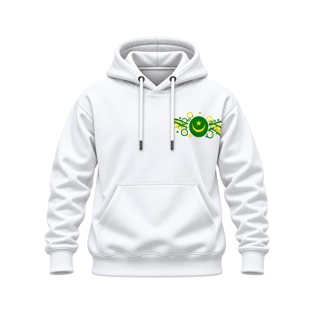 Pakistan Mauritania Flag Dual-Print Hoodie