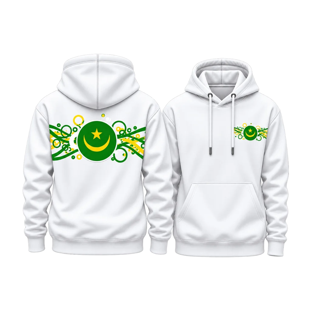 Pakistan Mauritania Flag Dual-Print Hoodie