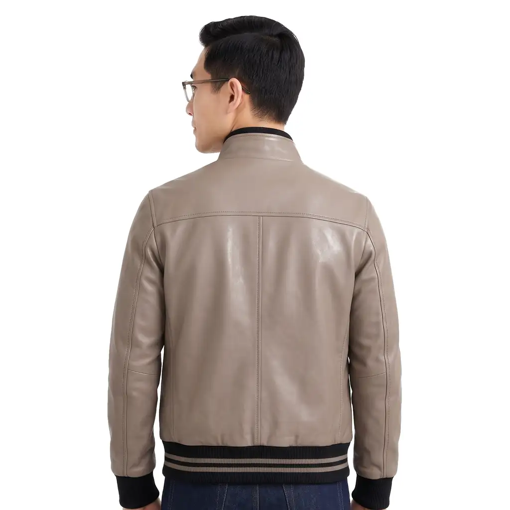 Ribbed Cuff Aviator Jacket