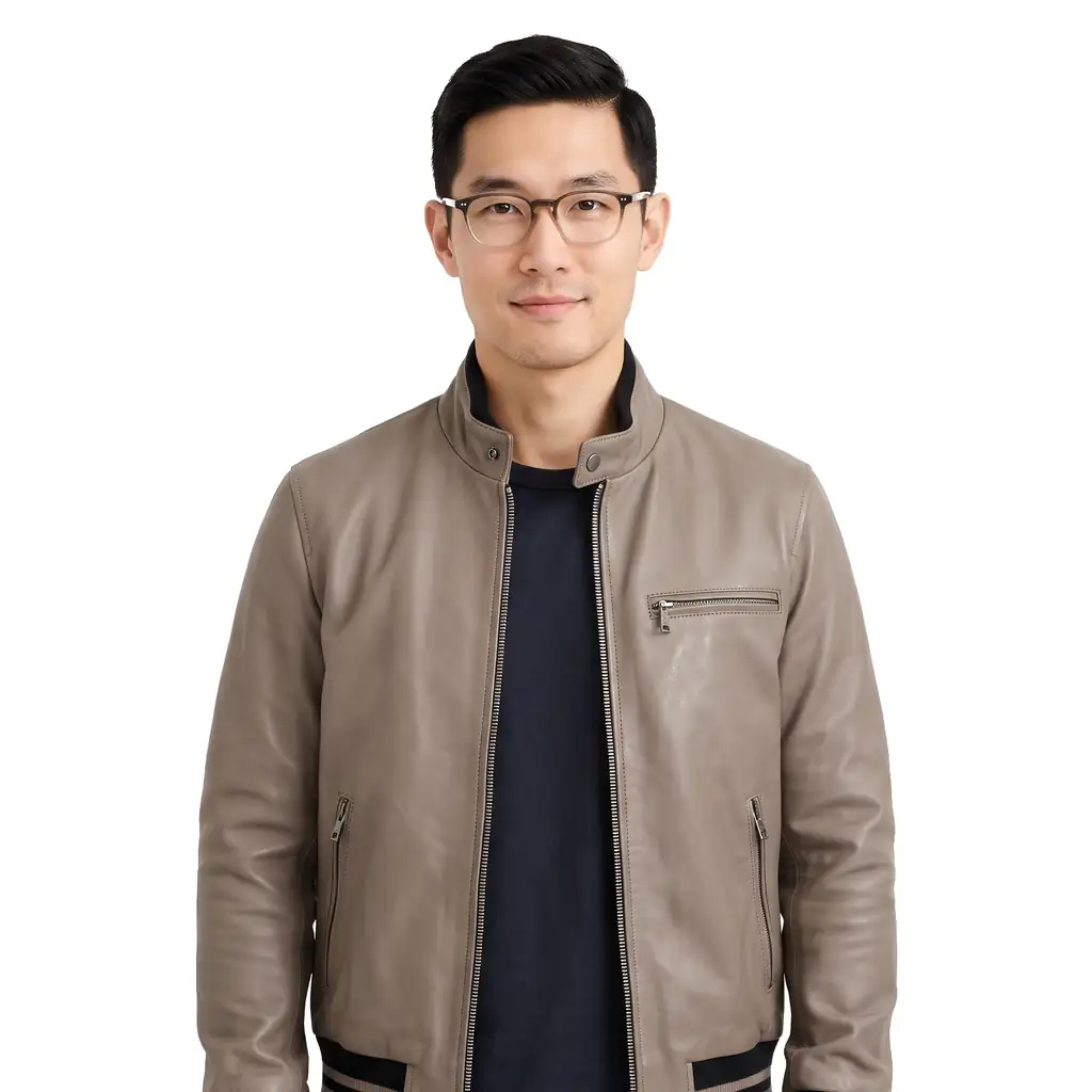 Ribbed Cuff Aviator Jacket