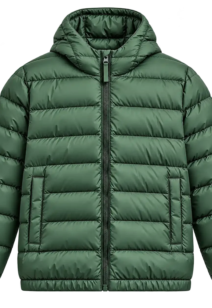 Alarum Scott Eastwood Green Puffer Hooded Jacket