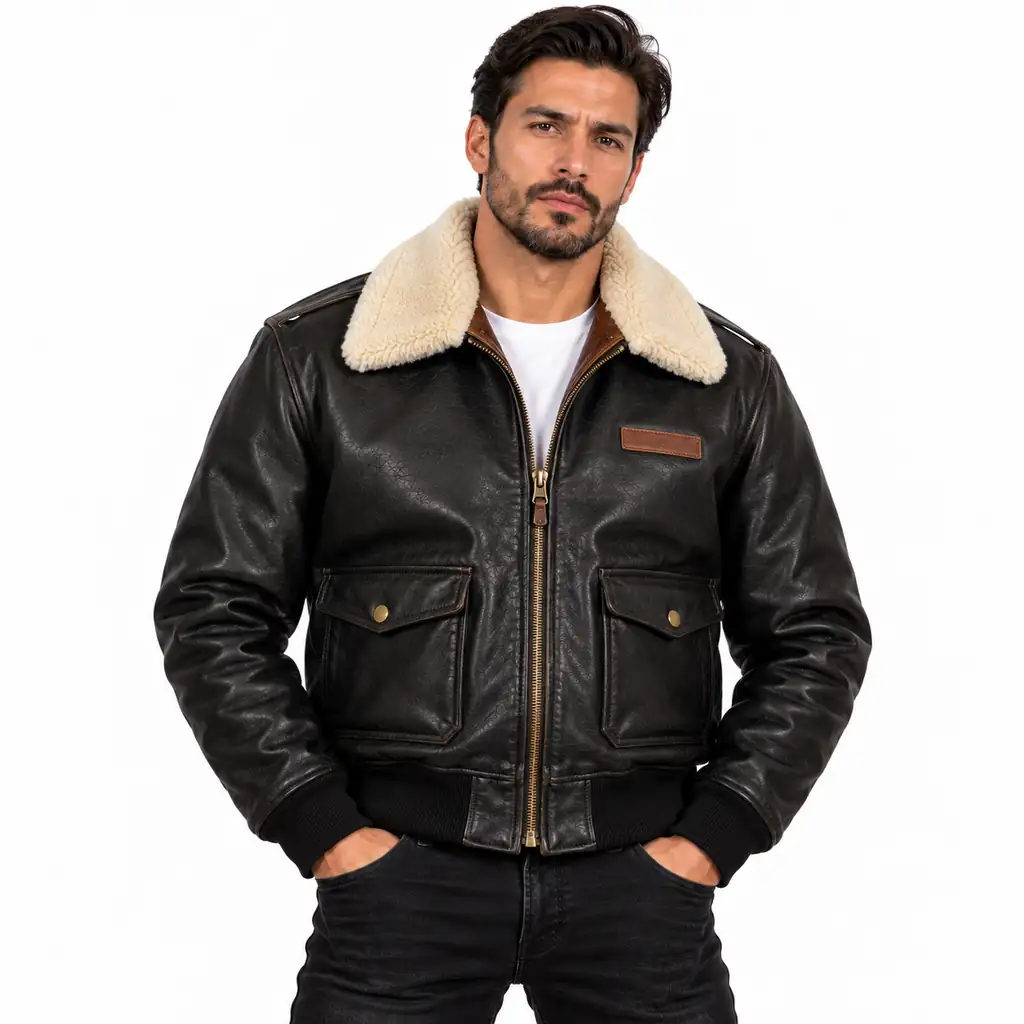 Shearling Collar Pilot Jacket