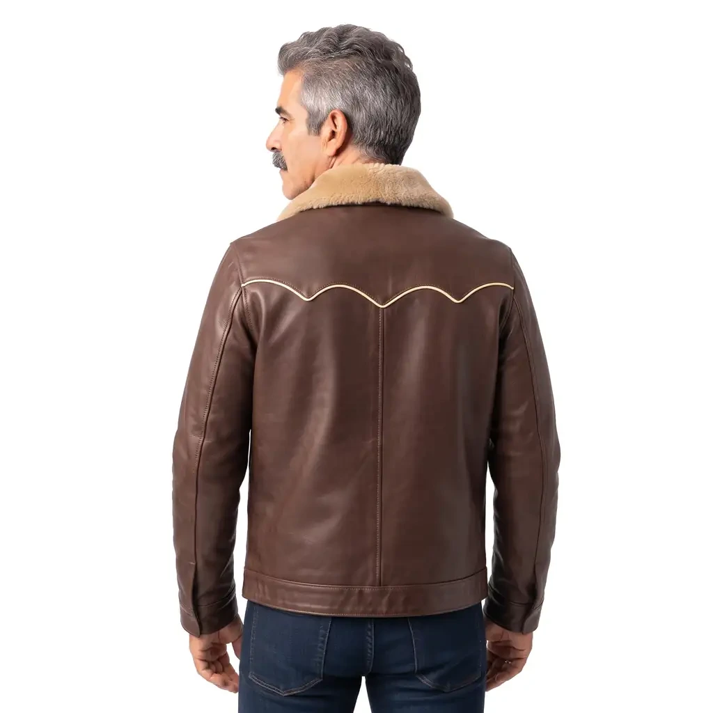 Shearling Collar Western Jacket