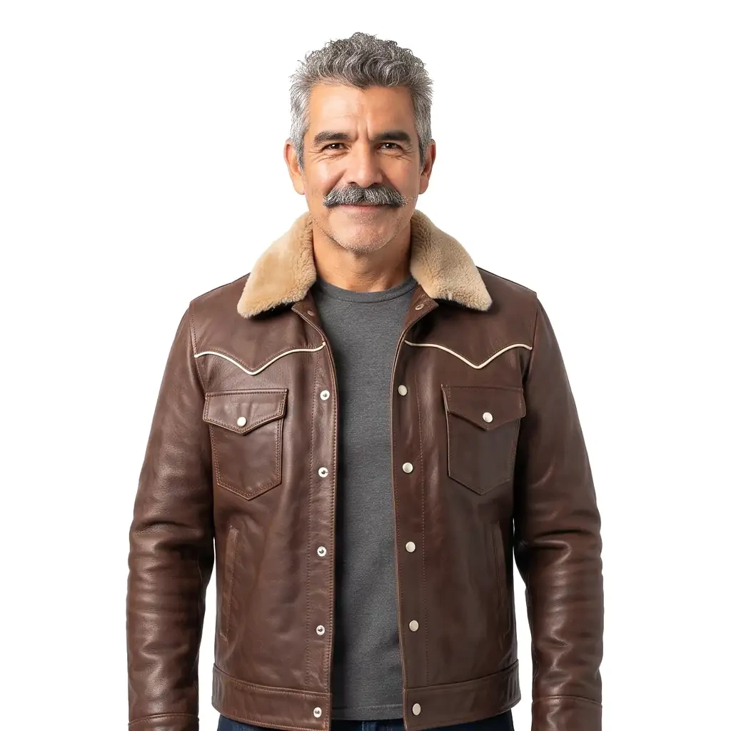 Shearling Collar Western Jacket