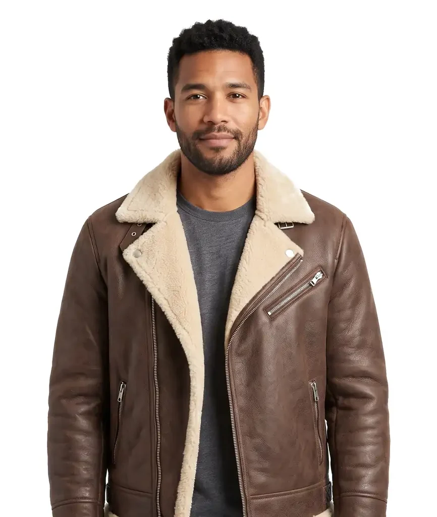 Shearling Lined Leather Jacket