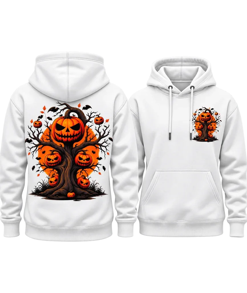Sleepy Hollow Spooky Pumpkin Tree Dual-Print Hoodie
