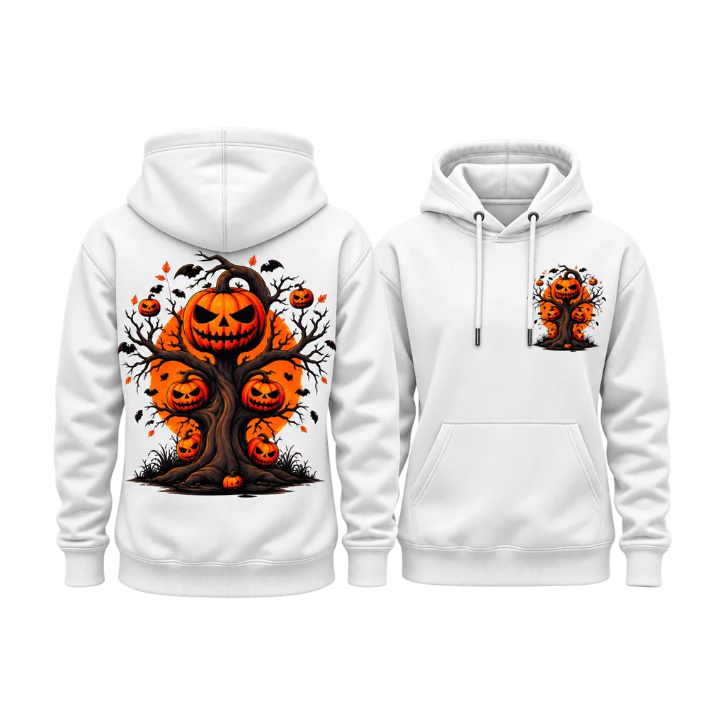 Sleepy Hollow Spooky Pumpkin Tree Dual-Print Hoodie