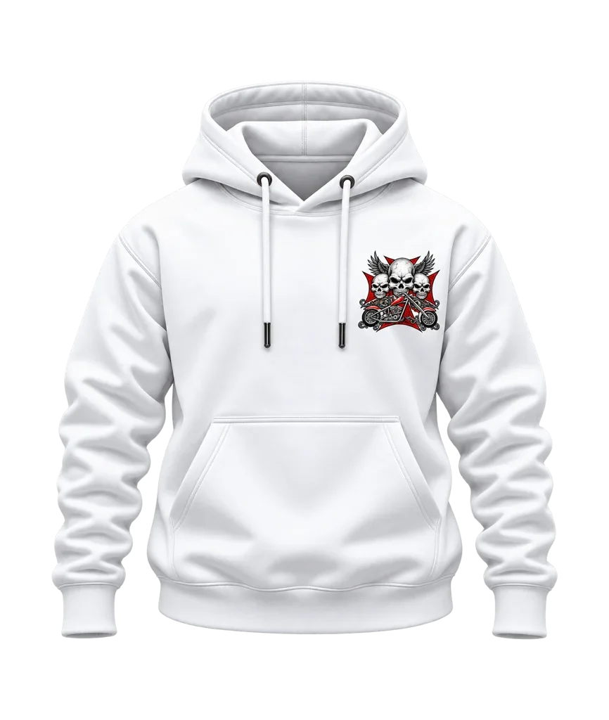 Sons of Anarchy Triple Skull Chopper Dual-Print Hoodie