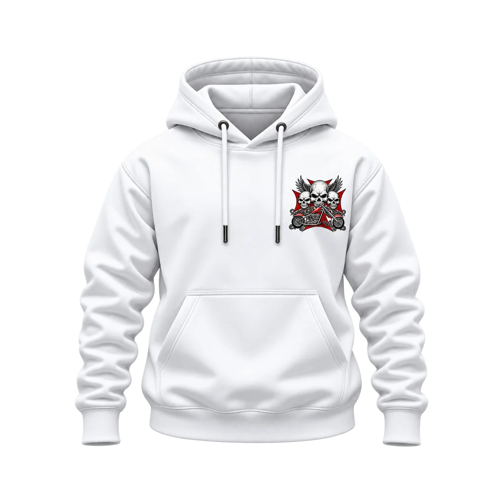 Sons of Anarchy Triple Skull Chopper Dual-Print Hoodie