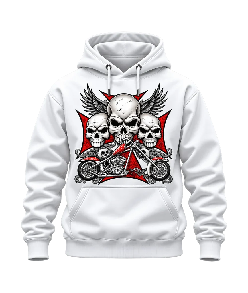 Sons of Anarchy Triple Skull Chopper Hoodie