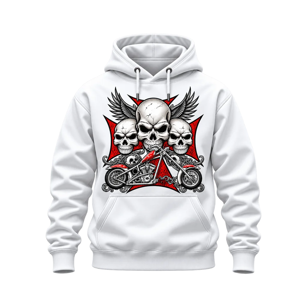Sons of Anarchy Triple Skull Chopper Hoodie