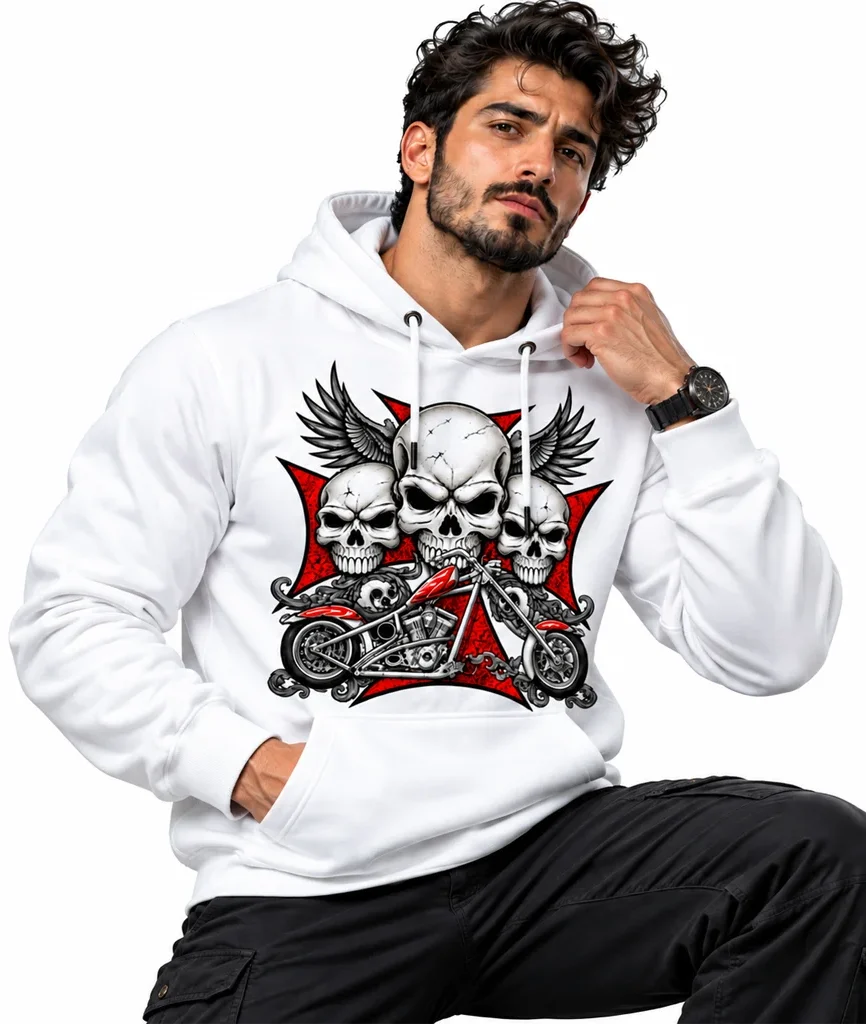 Sons of Anarchy Triple Skull Chopper Hoodie