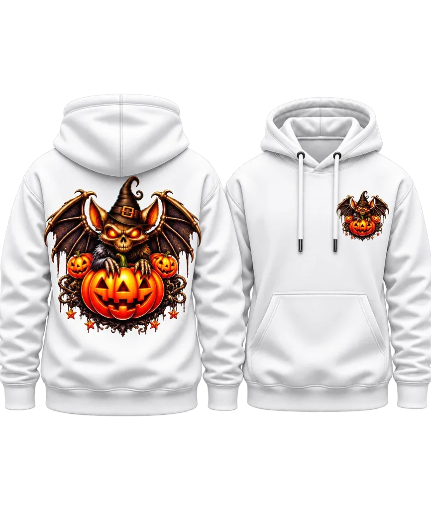 Stranger Things Demobat Pumpkin Dual-Print Hoodie