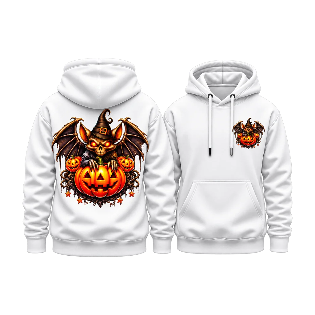 Stranger Things Demobat Pumpkin Dual-Print Hoodie