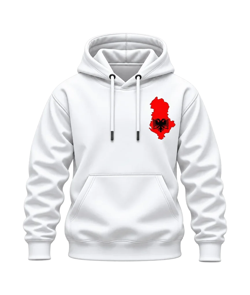 Taken Albania Map Flag Dual-Print Hoodie
