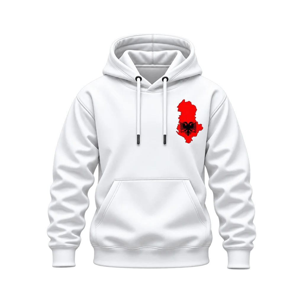 Taken Albania Map Flag Dual-Print Hoodie