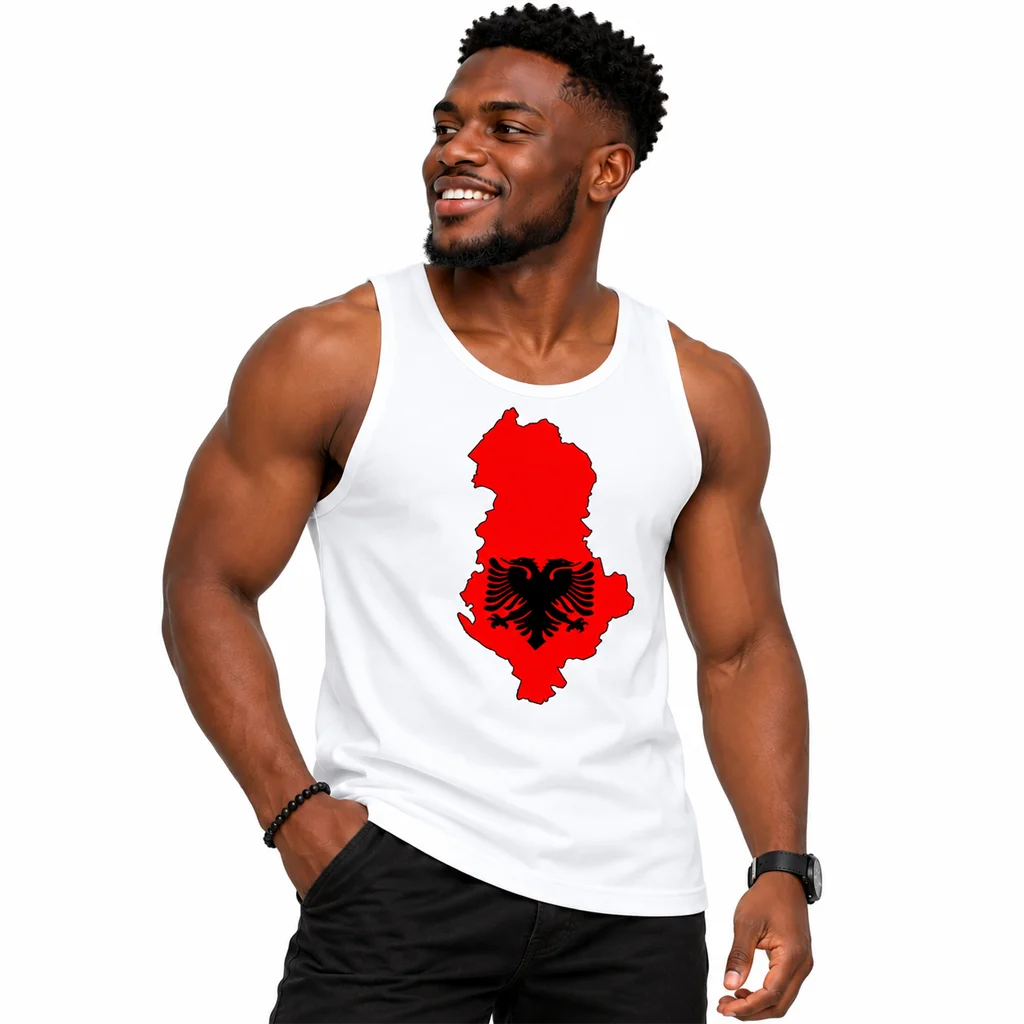 Taken Albania Map Flag Tank Top