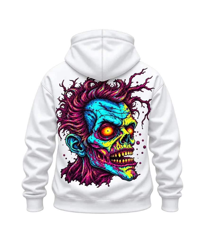 The Last of Us Neon Zombie Head Dual-Print Hoodie