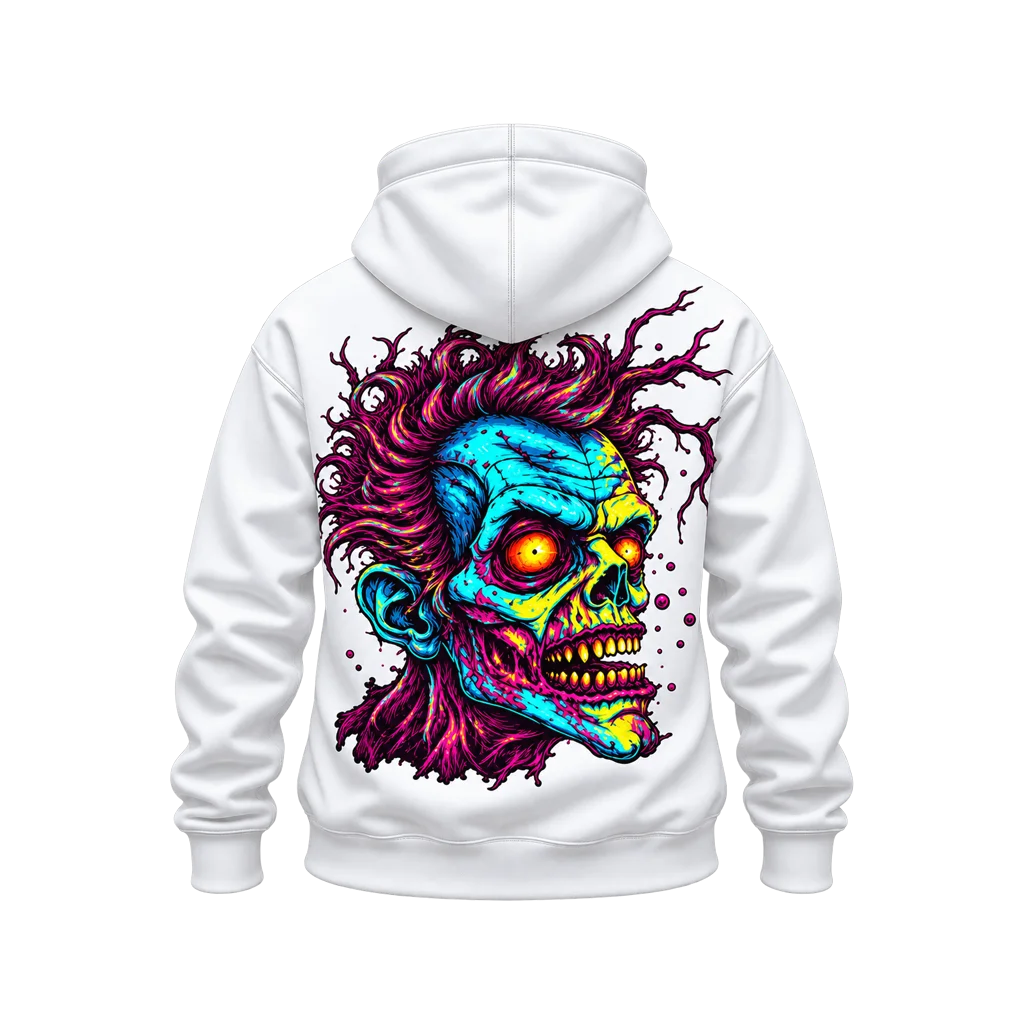 The Last of Us Neon Zombie Head Dual-Print Hoodie