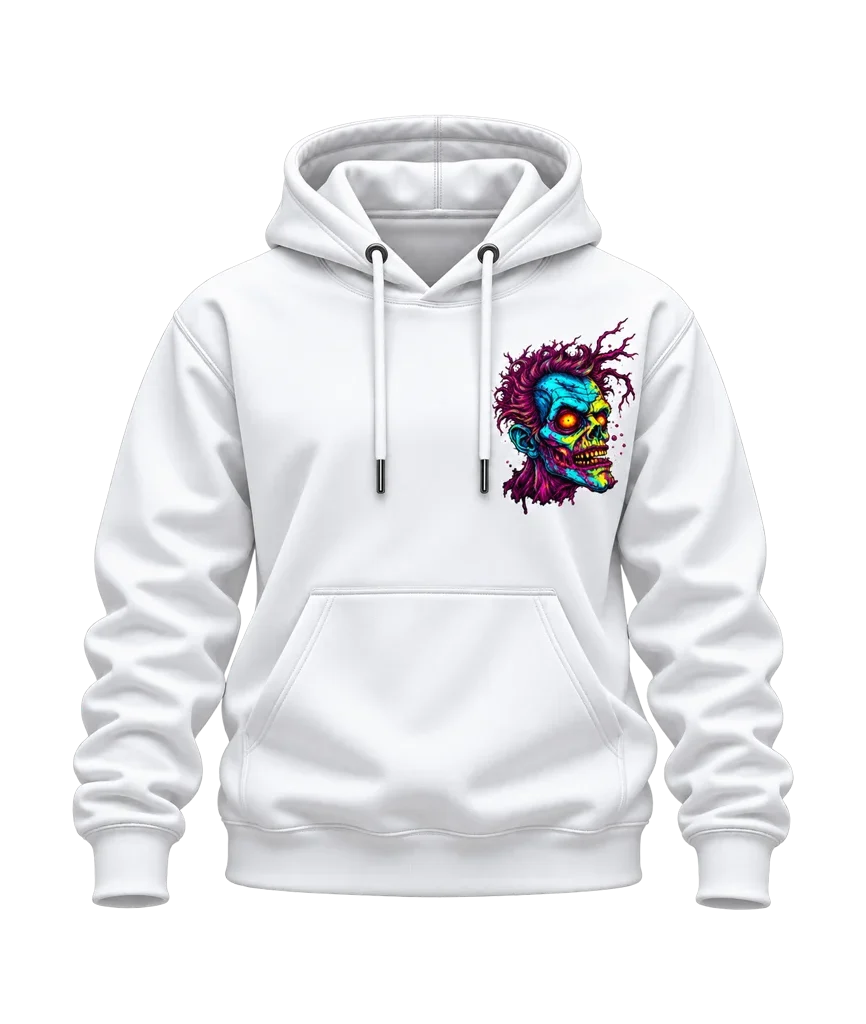 The Last of Us Neon Zombie Head Dual-Print Hoodie