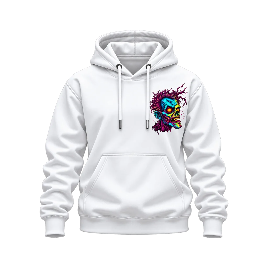 The Last of Us Neon Zombie Head Dual-Print Hoodie