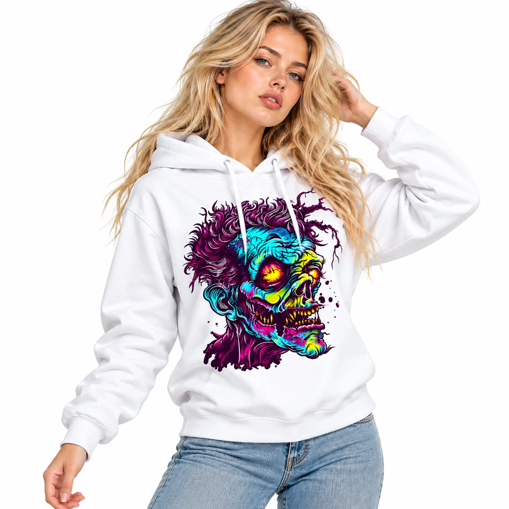 The Last of Us Neon Zombie Head Hoodie
