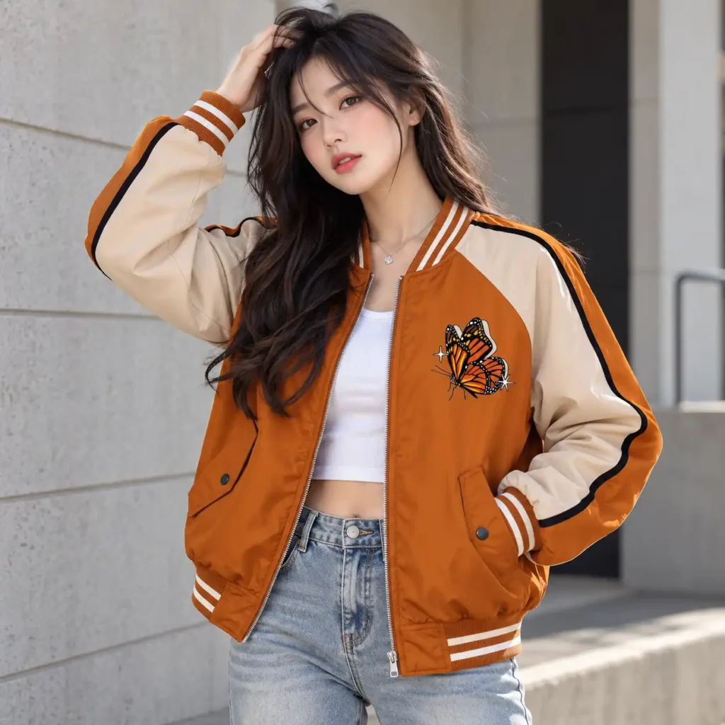 Megan Act II Monarch Silk Bomber Jacket