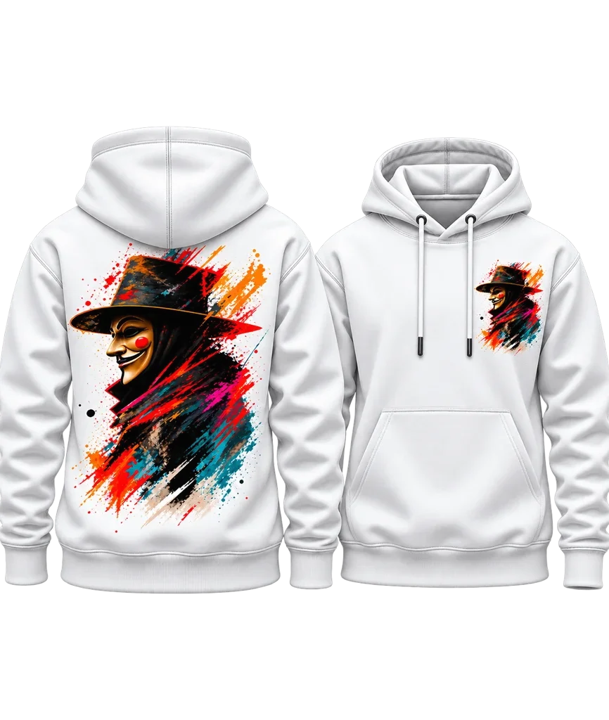 V for Vendetta Guy Fawkes Dual-Print Hoodie