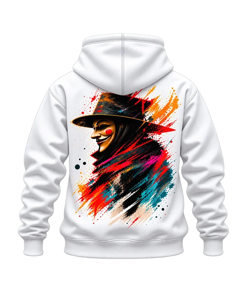 V for Vendetta Guy Fawkes Dual-Print Hoodie