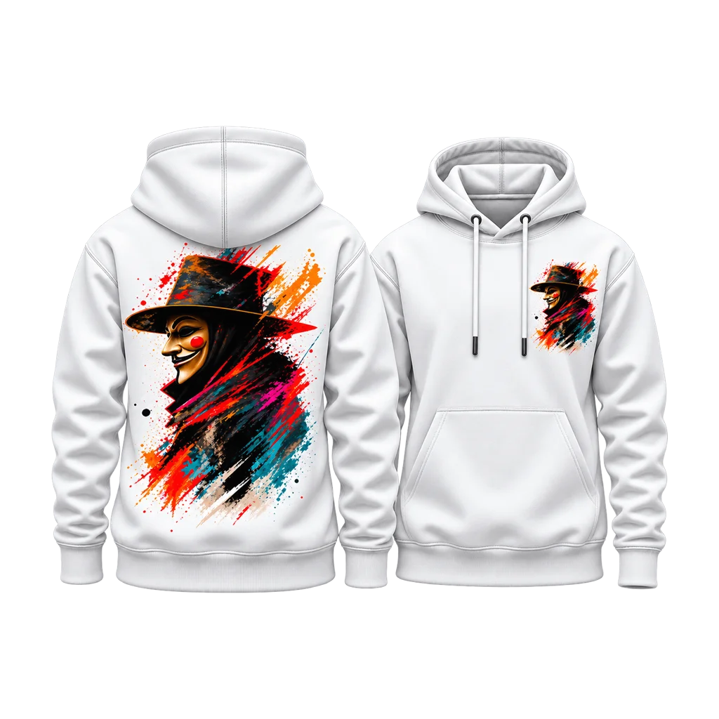 V for Vendetta Guy Fawkes Dual-Print Hoodie