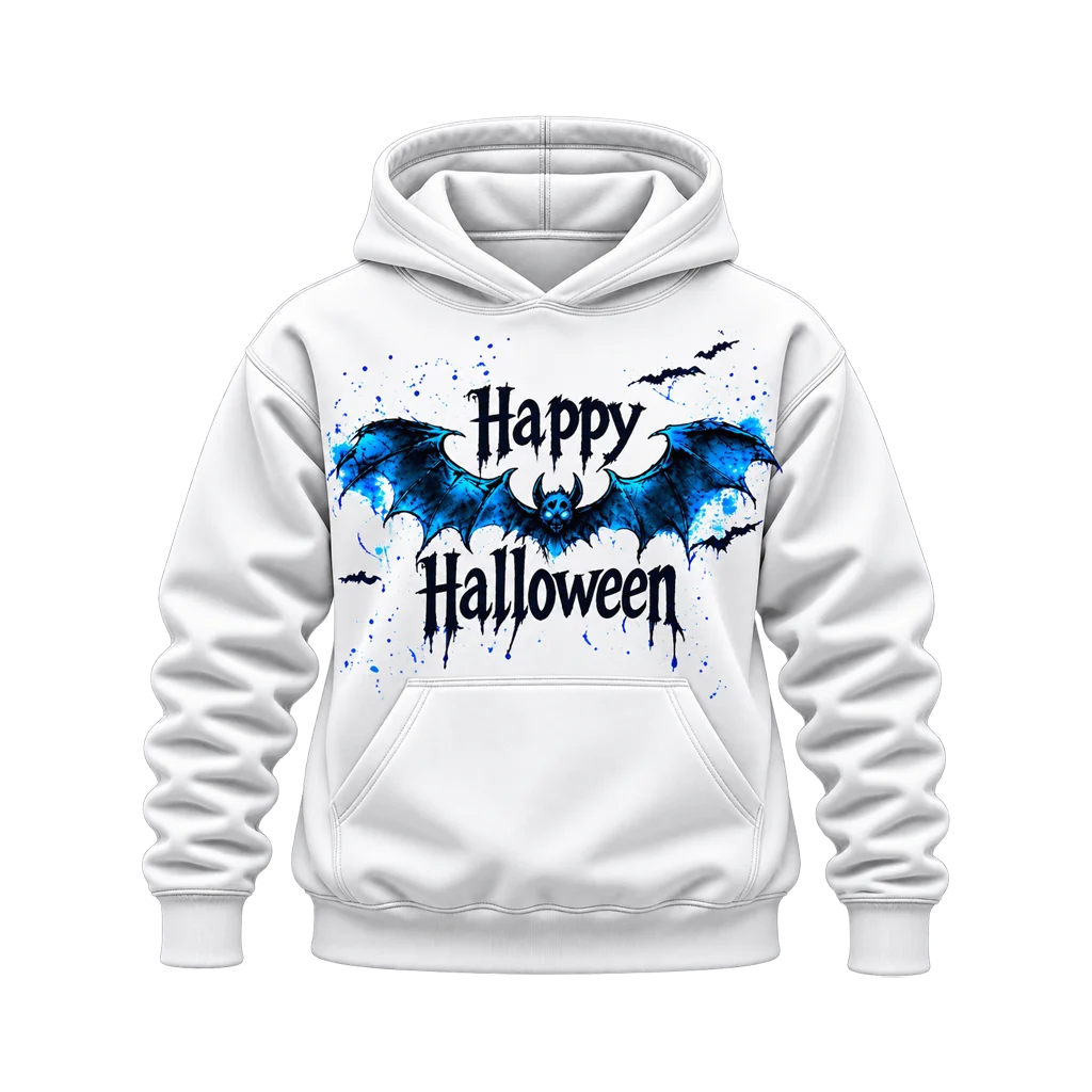 Van Helsing Blue Bat Wings Happy Halloween Hoodie