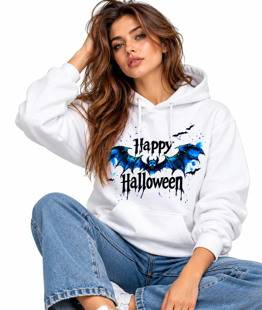 Van Helsing Blue Bat Wings Happy Halloween Hoodie